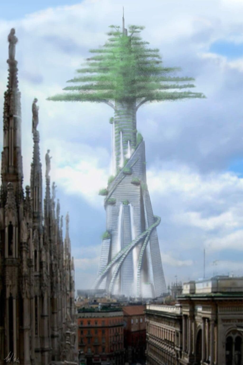 The Montecristo Project - La sede milanese del governo dell'Unione Federale Europea fu dapprima malvista dai cittadini, fino a che non si resero conto che creava un vero e proprio microclima rinfrescando le giornate più torride