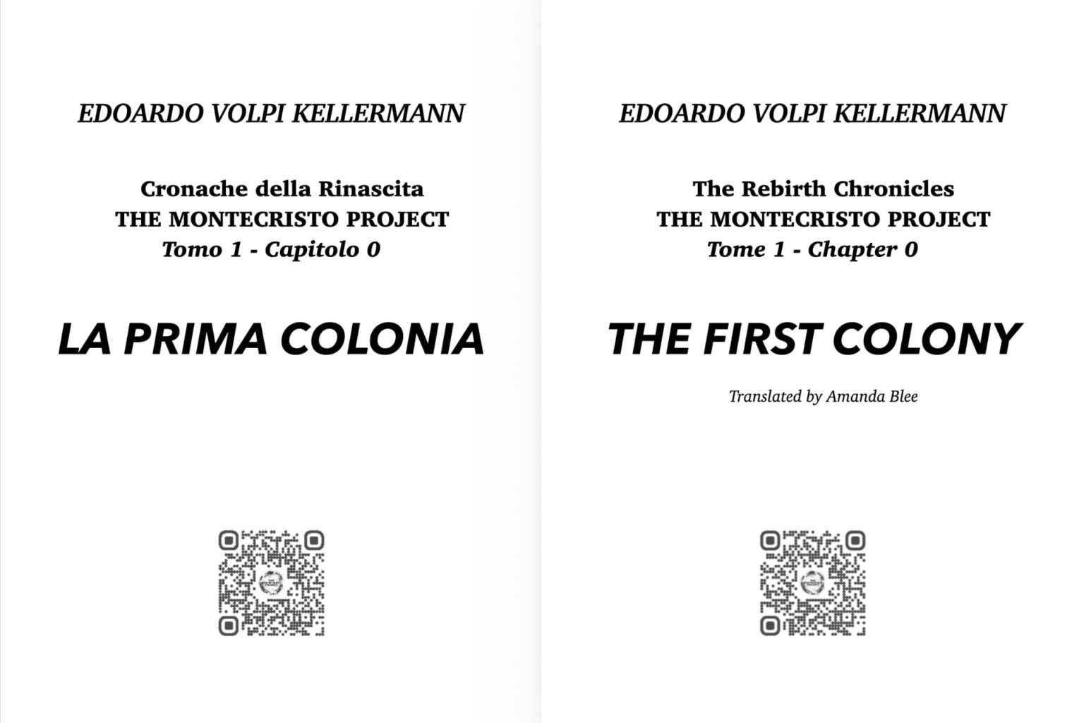 The Montecristo Project - Testata Capitolo 0 bilingue